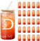 DETENE 550ML Verre avec couvercle et paille Tasse à smoothie en verre personnalisée Verres réutilisables avec couvercle Choix de cadeaux d'anniversaire ou de Noël pour hommes et femmes (D)