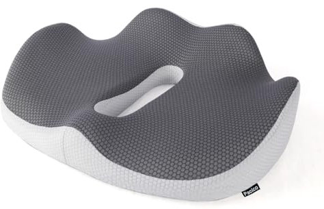 Pacico Memory Foam Schaumstoff Sitzkissen Stuhlkissen für Bürostuhl, Heimstuhl, Autositz, Flugzeug, Rollstuhl, Schmerzlinderung für langes Sitzen, rutschfeste Unterseite, Abnehmbarer Bezug