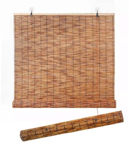 Bambus Rollo 60 70 80 90 100 120 140 160cm Breite Bambusrollo Rollos Bambus Sonnenschutz/Atmungsaktiv/Sichtschutz Rollo Bambus Raffrollo Für Garten Terrasse Fenster Balkon Pergola