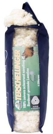 NachtrustOnline Terschellinger Wolle Nachfüllpackung - Naturbelassen - Nafill - Kissenfüllung - Wollknäuel - Stützen - Schurwolle - Über 250Gramm