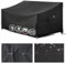 F&J Outdoors Gartensofa Abdeckung Wasserdicht Bank Abdeckungen 2-3 Sitzer Patio Stoff Sofa Abdeckungen Outdoor-Möbel Cinched Taille Winddicht Protector Schwarz,147x89x64/89cm