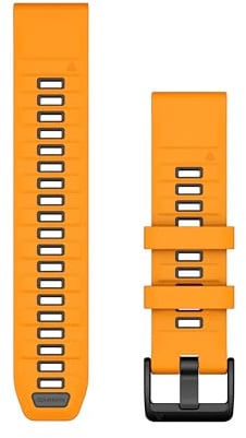 Garmin QuickFit, 22 mm SparkOrange/Graphit-Silikonband