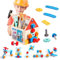 Umllpet Mallette à outils pour enfants à partir de 2 ans - Outil en bois - Jouet en bois pour garçon et fille - Cadeau d'anniversaire - Bricolage Montessori - Boîte à outils en bois - Jouet pour