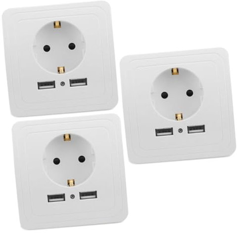 OSALADI 3 Piezas de corriente USB enchufe de pared USB enchufe USB