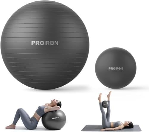 PROIRON Gymnastikball+25cm Klein Pilates Ball Set, Pezziball Sitzball Trainingsball Fitnessball & Balance für Core-Training mit Pumpe Anti Burst Pilates Ball Robuster für Erwachsene Büro