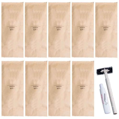 10 Stück einzeln verpackte Einweg-Rasierer mit Rasiercreme; tragbarer manueller Reiserasierer; idealer Rasierer für Gesicht und Körper; tragbarer Mehrzweck-Rasierer zum Baden, Hotel, Reisen,
