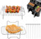2 piezas freidora de aire caliente parrilla con 8 pinchos freidoras de aire estructura 304 acero inoxidable vapor rack multiuso Air Fryer accesorios compatibles con la mayoría de las freidoras de aire