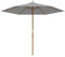 Outsunny 2.5m Wood Garden Parasol Sun Shade Patio Outdoor Wooden Umbrella Canopy, Table Market Umbrella with Vent, 38mm Pole, Rope Pulley Mechanism, Light Grey