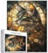 Elegant Black and Gold cat 1000 Piece Jigsaw Puzzles for Adults Stained Glass Art Jigsaw Puzzle Colorful DIY Puzzles for Home Decoration Gifts Family Puzzle Perfect for Game Nights 20×27 Inches