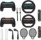 NBCP SWITCH2 [14-in-1-Set] Sportzubehör-Set kompatibel mit physischen Spielen, starke Kampfimmersion, kompatibel mit physischen Sportarten, Joy-Con2-Griffzubehör, Schwarz