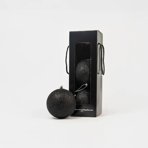 Sfera Natalizia Glitter nero (3, ⌀12cm)