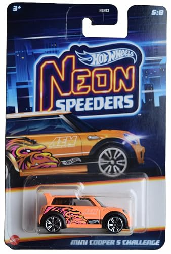 Hot Wheels Mini Cooper S Challenge, Neon Speeders 5/8 [Orange]