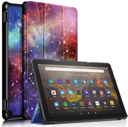 Tri-Fold Case for H 10 Tablet (13th Generation, 2023/2025 Release) - 10.1 Inch PC Hard Back Shell with Auto Wake/Sleep Multiple Viewing & Typing Angles Lightweight Protection(Galaxy)