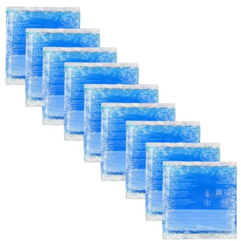 IEA Medical Kalt-Warm-Kompresse 9er Set 13x14 cm – Gel-Kühlpack & Kühlpads | Kalt & warm, wiederverwendbar: Gefrierfach oder Mikrowelle – bei Prellungen, Knie, Rücken & Verspannungen; BPA-frei, flexibel