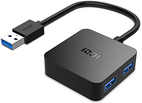 ICZI Hubs USB 4 Ports,Hub USB 3.0 pour Transfert de données 5Gb/s,Multi USB pour PC/Ordinateur,Compatible avec Windows XP/Vista/7/8/10,Mac OS,Linux