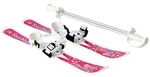 Hamax Kinder Ski erste Lernski mit Stöcken SNO Kids rosa Pony