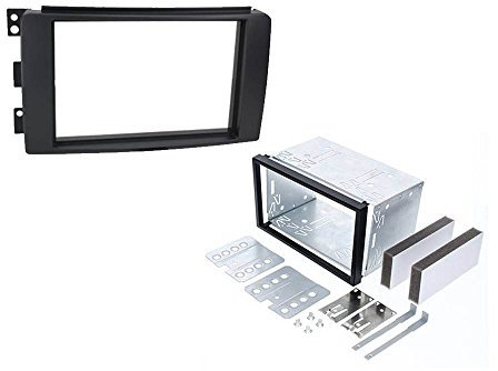 Audioproject - Façade d'autoradio A253 - Double DIN - Smart ForTwo - Noire