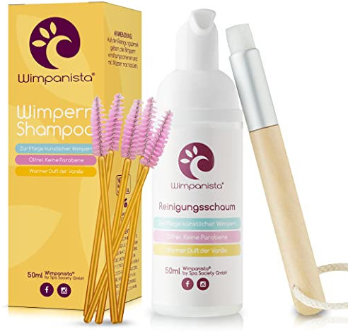 Wimpanista® Wimpernshampoo Vanilleduft für die Wimpernpflege. Ölfrei. Dermatologisch Getestet. Made in Germany. 50ml