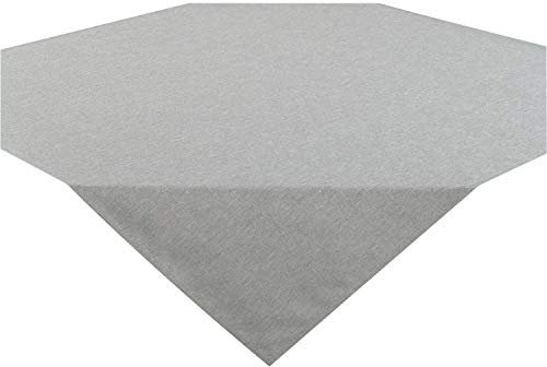 Tischdecke Wien, Moderne und fleckabweisende Mitteldecke für das ganze Jahr, grau, 85x85 cm