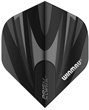 WINMAU Prism Alpha Black & Grey Extra Dicke Dart Flights - 1 Sätze pro Packung (3 Flights insgesamt)