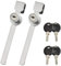 2 PCS Black Sliding Glass Door Cabinet Lock with 2 Keys Durable Display Door Locks for Locking