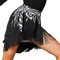 SEAUR Damen Tanzrock Latein Tango Bauchtanz Hüfttuch Fransen Rock Rumba Cha Cha Samba Ballsaal Tanzkleid Weiß Schwarz