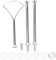 Lodokdre 1 set 2 3 Tier Cake Plate Stand Metal Handle Fitting Hardware RodShape:Fan Color:Silver Amount:1 Sets