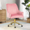 Fantasylab Bürostuhl Höhenverstellbar Drehstuhl Samt Bürosessel Schminkstuhl mit Rädern,Sessel Samtstuhl Für Schlafzimmer/Arbeitszimmer, 150KG