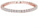 BSLVWG 4MM Frauen Tennis Armband, Sterling Silber mit Zirkon - Einstellbares Freundschaftsarmband für Mama (Roségold)