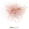JIHUOO Tea Party Fascinator Headpiece Mesh Flower Fascinator Wedding Feather Fascinator with Headband and Clip Pink