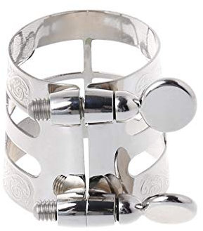 XINGLIDA Metall-Saxophon-Verschluss-Clip für Altsopransaxophon-Saxophon-Ligaturen, Verschluss für Saxophon, Klarinette, Bakelit-Mundstück (S#)