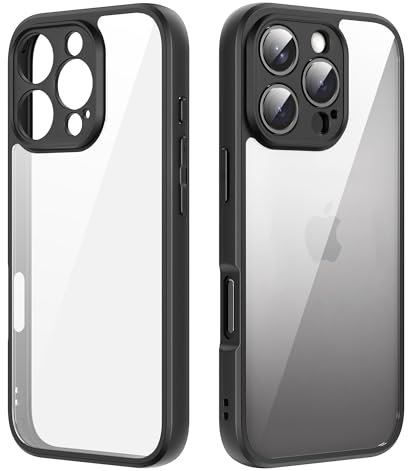 Heioloo Custodia per iPhone 16 Pro max Cover Protettiva Transparent Case Rigida per PC Resistente ai Graffi Antiurto Custodia per iPhone 16 Pro max Protection