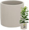 KOTARBAU® Blumentopf Keramik groß Zylinder Ethno ⌀ 20 cm Höhe 20 cm 1 St. Blumenübertopf Keramik Blumentopf Betonoptik kleine Übertöpfe Keramiktopf Pflanzen