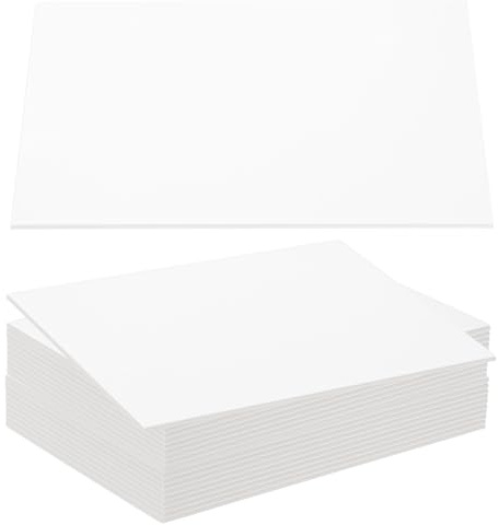 PATIKIL 12.5x10x0.1 Chipboard Sheets, 20Pcs 100PT Thick Book Board Binders Board Sturdy Bookbinding Supplies for Book Binding Cover, White