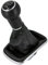 Schaltknauf + Schaltsack Set 5 Gang passend für VW Golf 4, 1997-2006, Plug & Play, Auto Schalthebel Schaltmanschette, mit Rahmen, schwarz - chrom