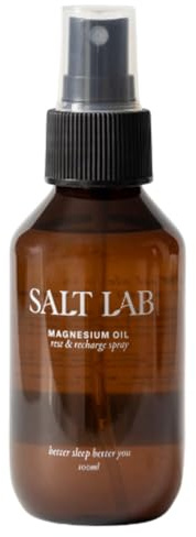 Salt Lab Magnesium Oil Spray – Magnesium Spray for Sleep & Relaxation for Adults, Fast-Absorbing Magnesium Oil Spray for Muscle Recovery & Restful Sleep, Natural Topical for Daily Wellness - 3.4 Fl Oz