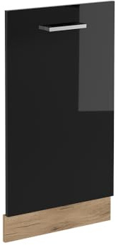 Vicco Frontale lavastoviglie R-Line, Nero lucido, 45 cm