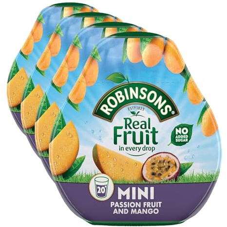 Robinsons Mini Passionfruit and Mango Concentrate, 66 ml (Pack of 4)