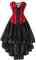 Kelvry Damen Burlesque Corsage Top Corsagenkleid Lang Schwarz Spitze Rock