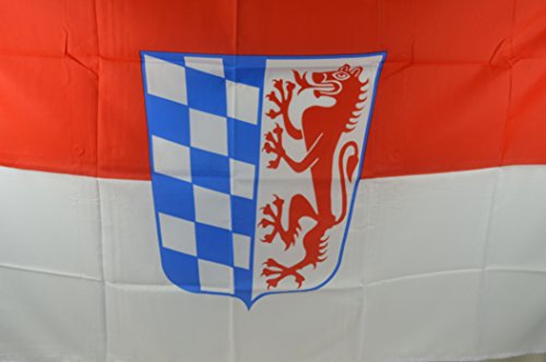 SCAMODA Bundes- und Länderflagge aus wetterfestem Material mit Metallösen, Outdoor Fahne & Flagge (Niederbayern) 150x90cm