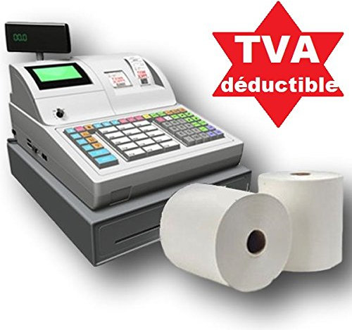 recharge 5 bobine papier thermique caisse enregistreuse/caisse standard rouleau 80 x 80 mandrin 12mm papier thermique 48g adapté aux caisses enregistreuses/imprimante thermique/balance thermique