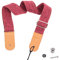 Rufun Ukulelegurt Retro Mädchen Baumwolle Leinen Leder Ukulele Gurt Gurtsicherungen Einstellbar Retro Mini-Gitarre (Rot)