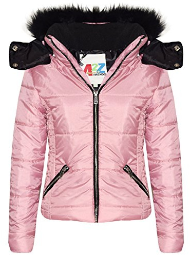 A2Z 4 Kids Girls Jacket - Jacket Puffer 414 Baby Pink. 3-4