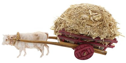 Moranduzzo Heuwagen für Krippe 6 cm – MINI 6 – Maßstab 1:32, Unzerbrechliche Figuren, Handbemalt, Bildhauer M. Landi, Hergestellt in Italien