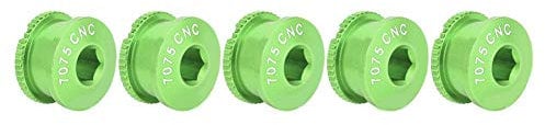 Crank Aluminum Alloy Crankset Single Chainring and Nuts For Outdoor Mountain Road Bicycle(Green)