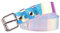 Transparent-Frauen-Gurt Laser Holographic Klar Dornschliesse Breite Taille Bands Bund Invisible Punk Gürtel
