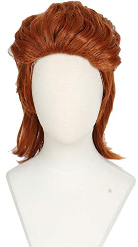 Linfairy 70er 80er Herren Disco Halloween Rock Star Heavy Metal Perücke Cosplay Perücke