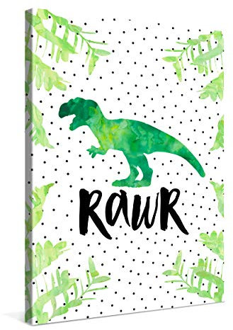 PICANOVA – Rawr 75x100cm – Premium Leinwanddruck – Kunstdruck Auf 2cm Holz-Keilrahmen Für Schlaf- Und Wohnzimmer Von Elisabeth Fredriksson