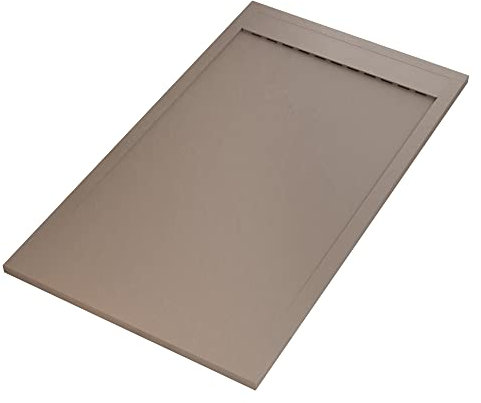 OLIMPO DOCCE - Piatto doccia in marmoresina Tortora effetto pietra cemento PRESTIGE - 80x140