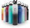 Insulated Water Bottle with Straw Lid Narrow - 710ml (3 Lids) - Cold 24hrs & Hot 12hrs Drinks - Double-Walled Stainless Steel Metal Leakproof Travel Sports Gym Camping & Hiking Hydration Flask